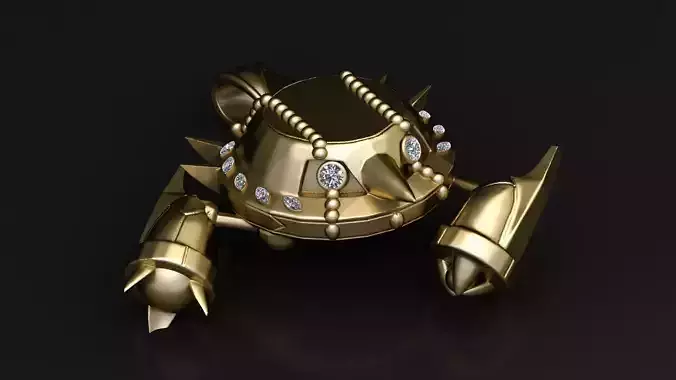 Armored Warrior Crab Pendant