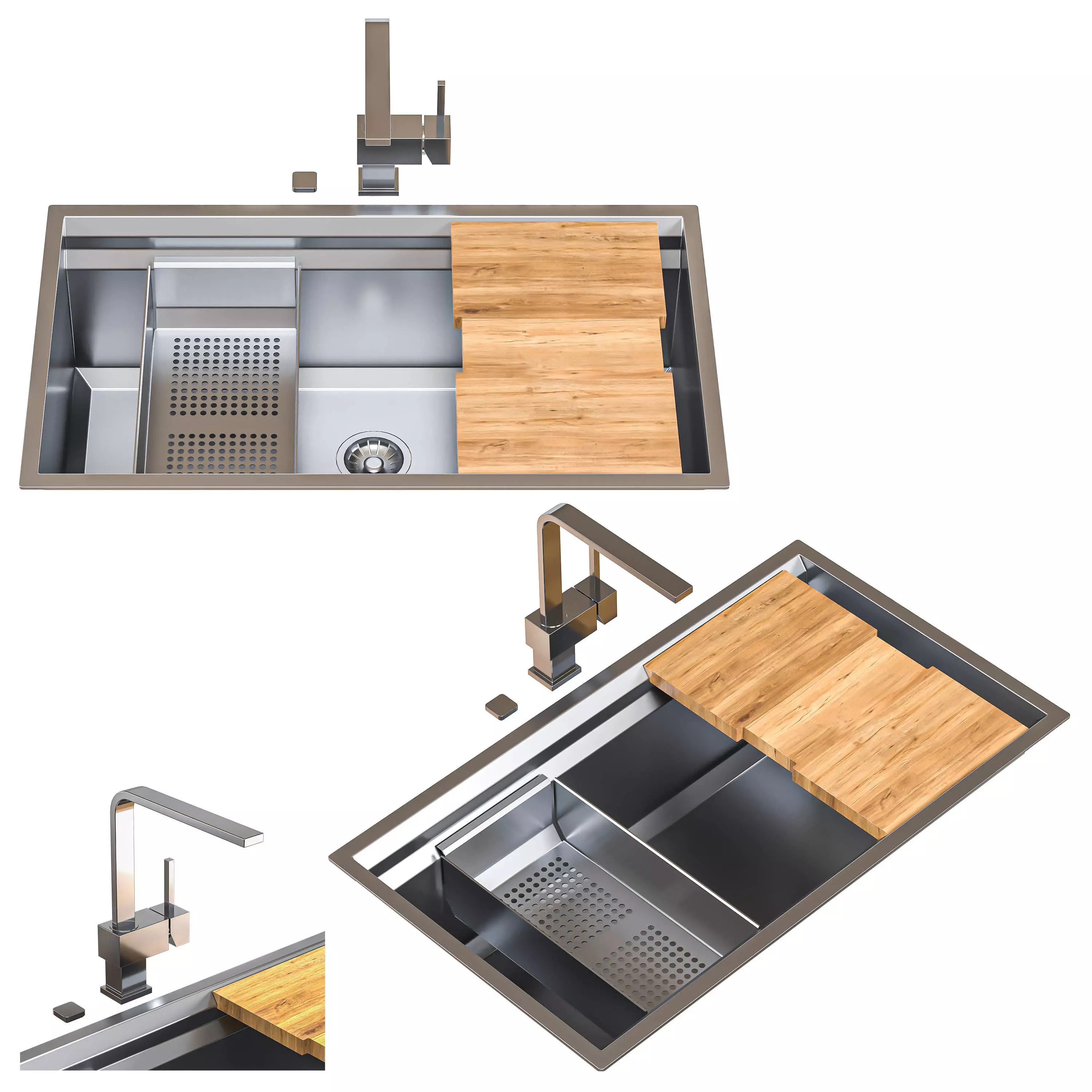 Artinox sink set 3D model_2