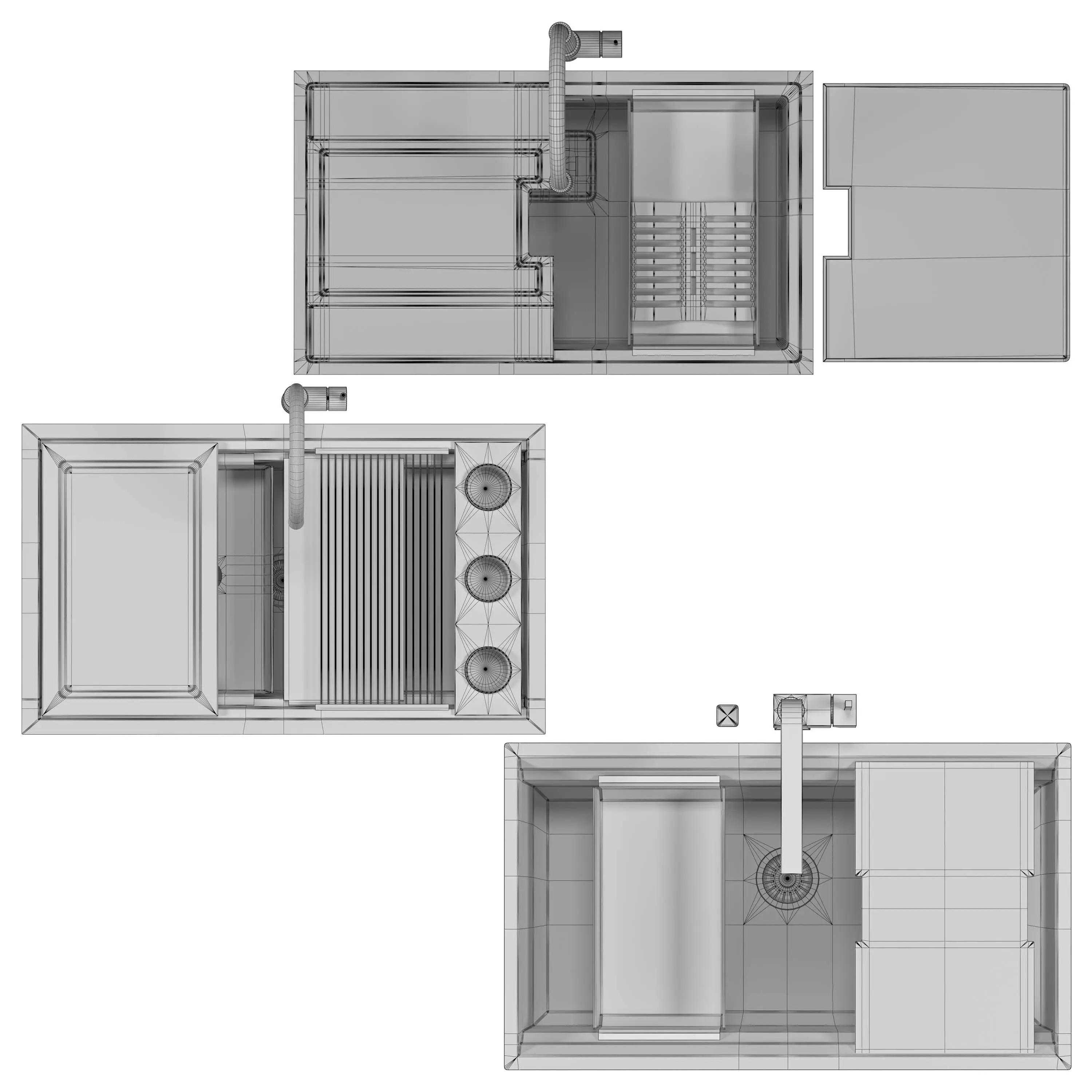Artinox sink set 3D model_6