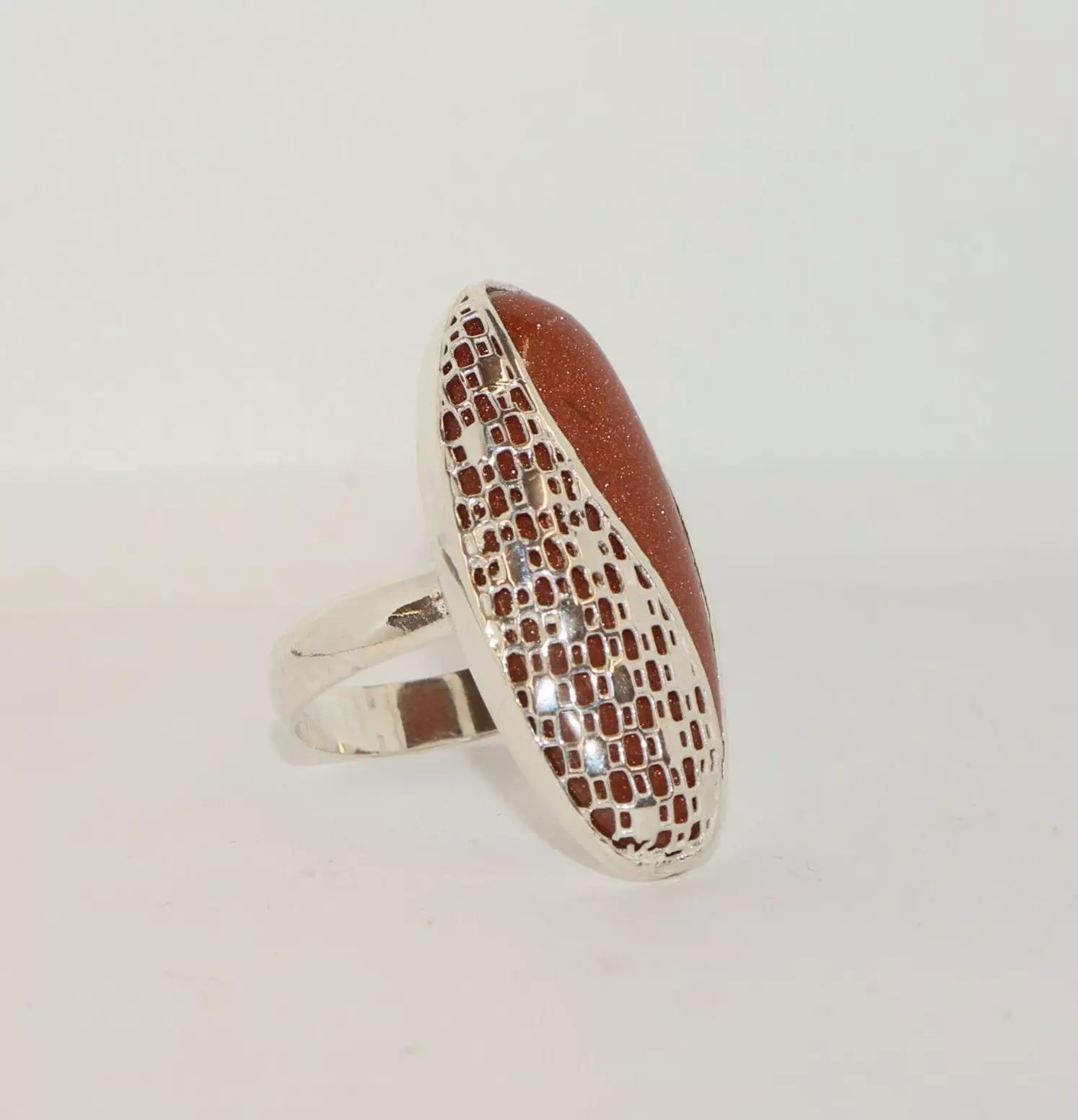 Cabochon ring  3D print model_1