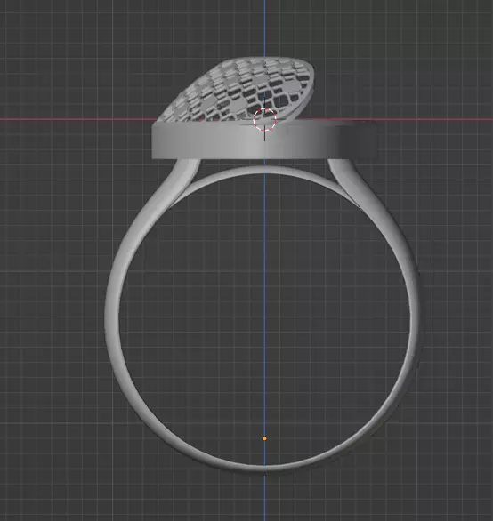 Cabochon ring  3D print model_4