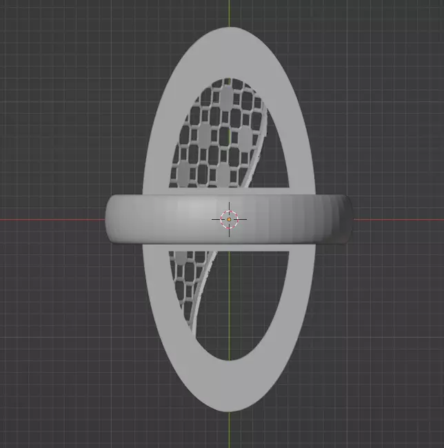 Cabochon ring  3D print model_6