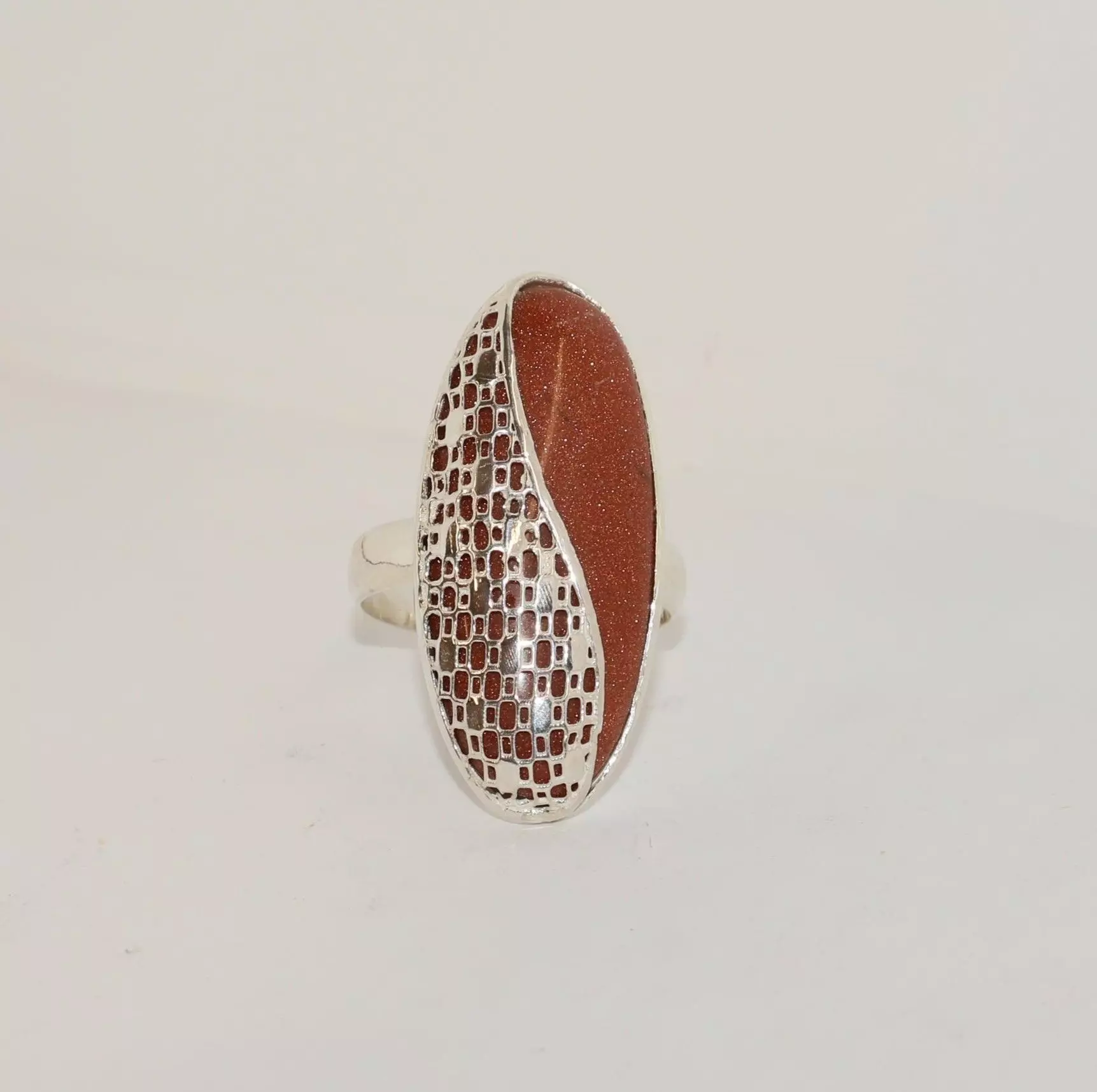 Cabochon ring  3D print model_0
