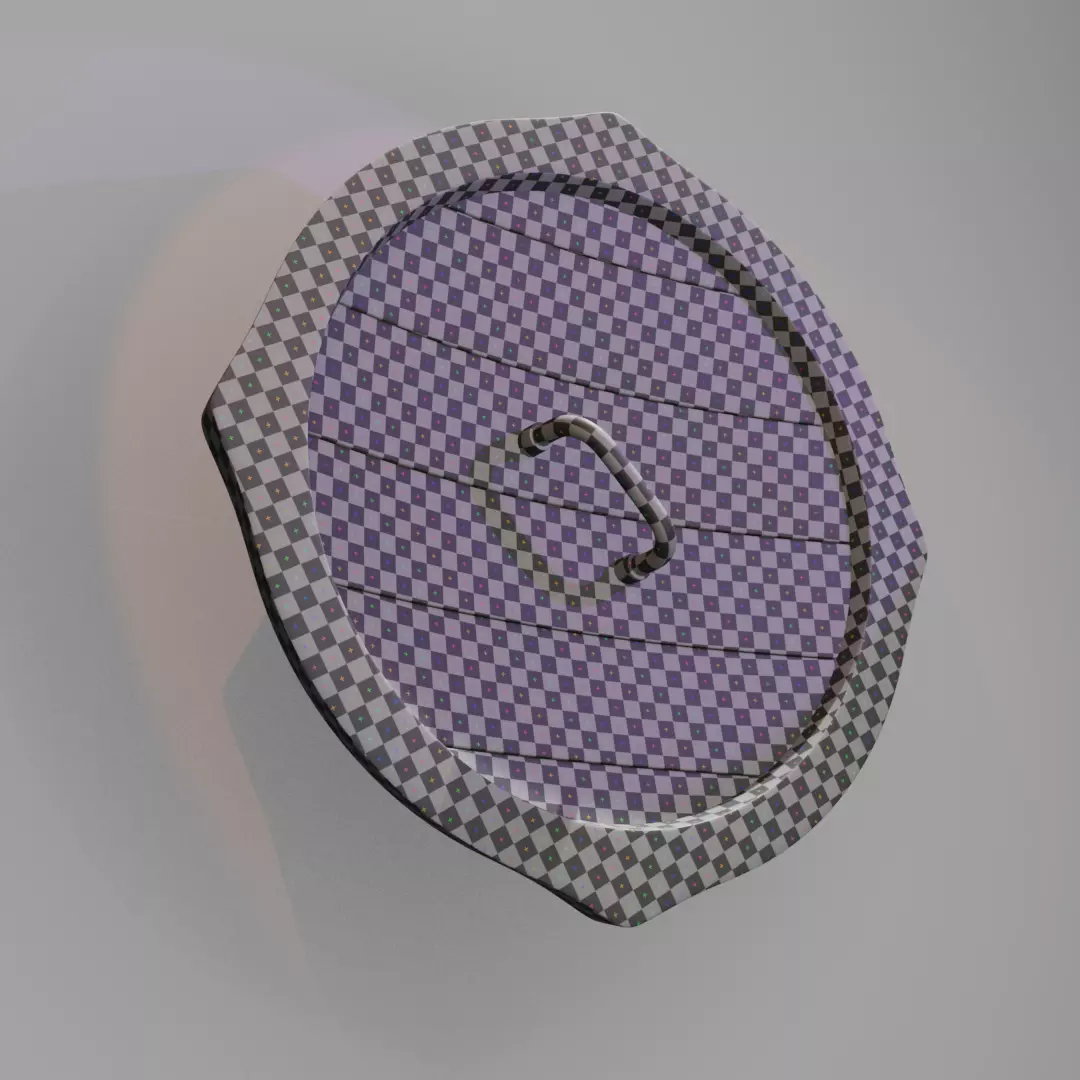 Viking War Shield Low-poly 3D model_12