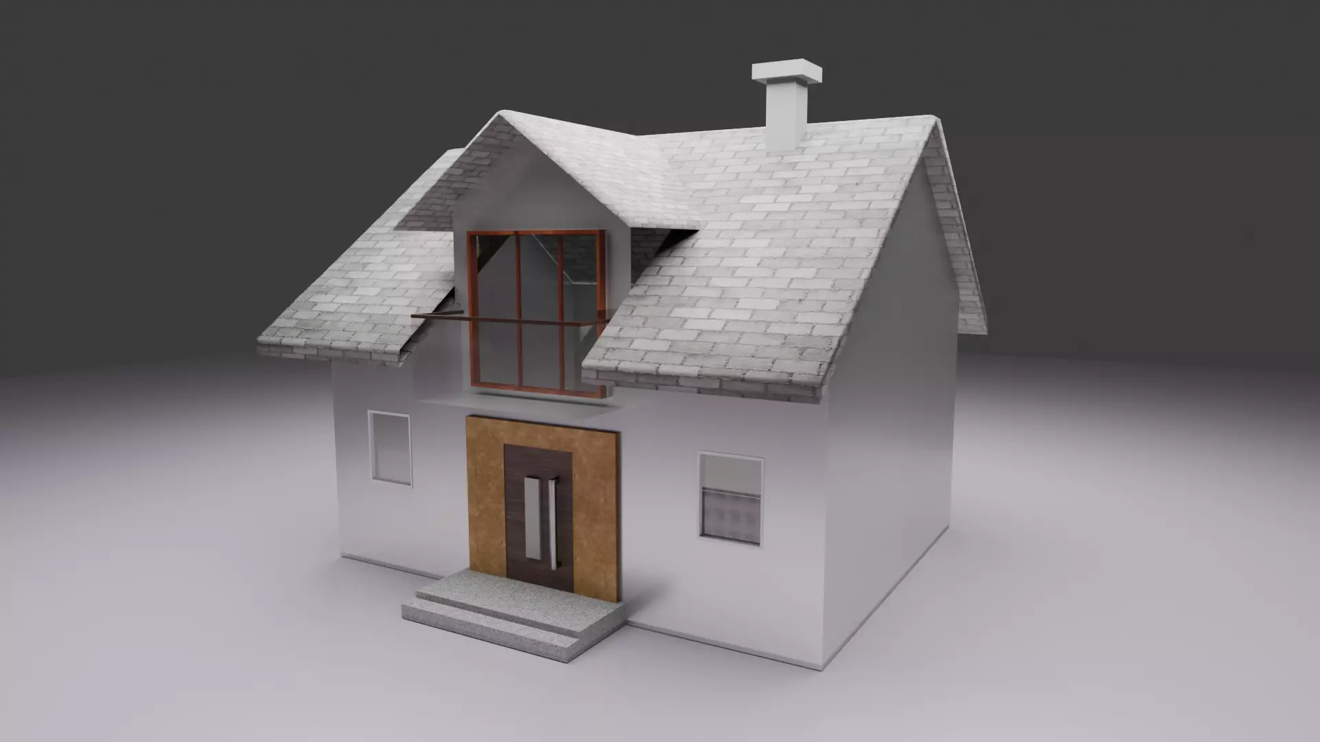Modern House 3D Model - High Quality Detailed Game Ready 3D model_6