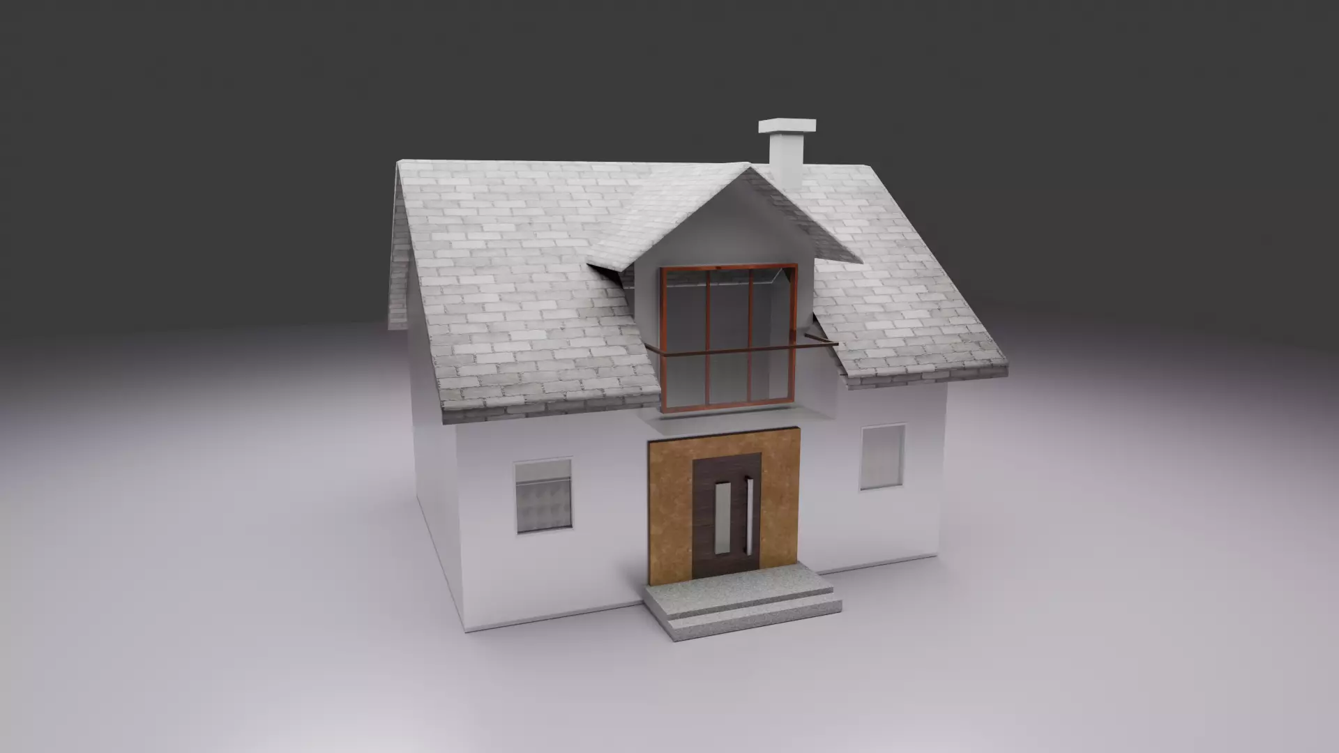Modern House 3D Model - High Quality Detailed Game Ready 3D model_1