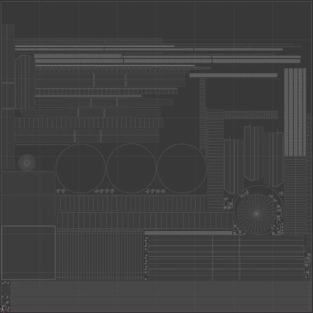 Modular Industrial Chimney Flue Pipe System 3D model_6