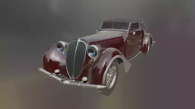Vintage Roadster 1930s Classic Convertible Car Asset