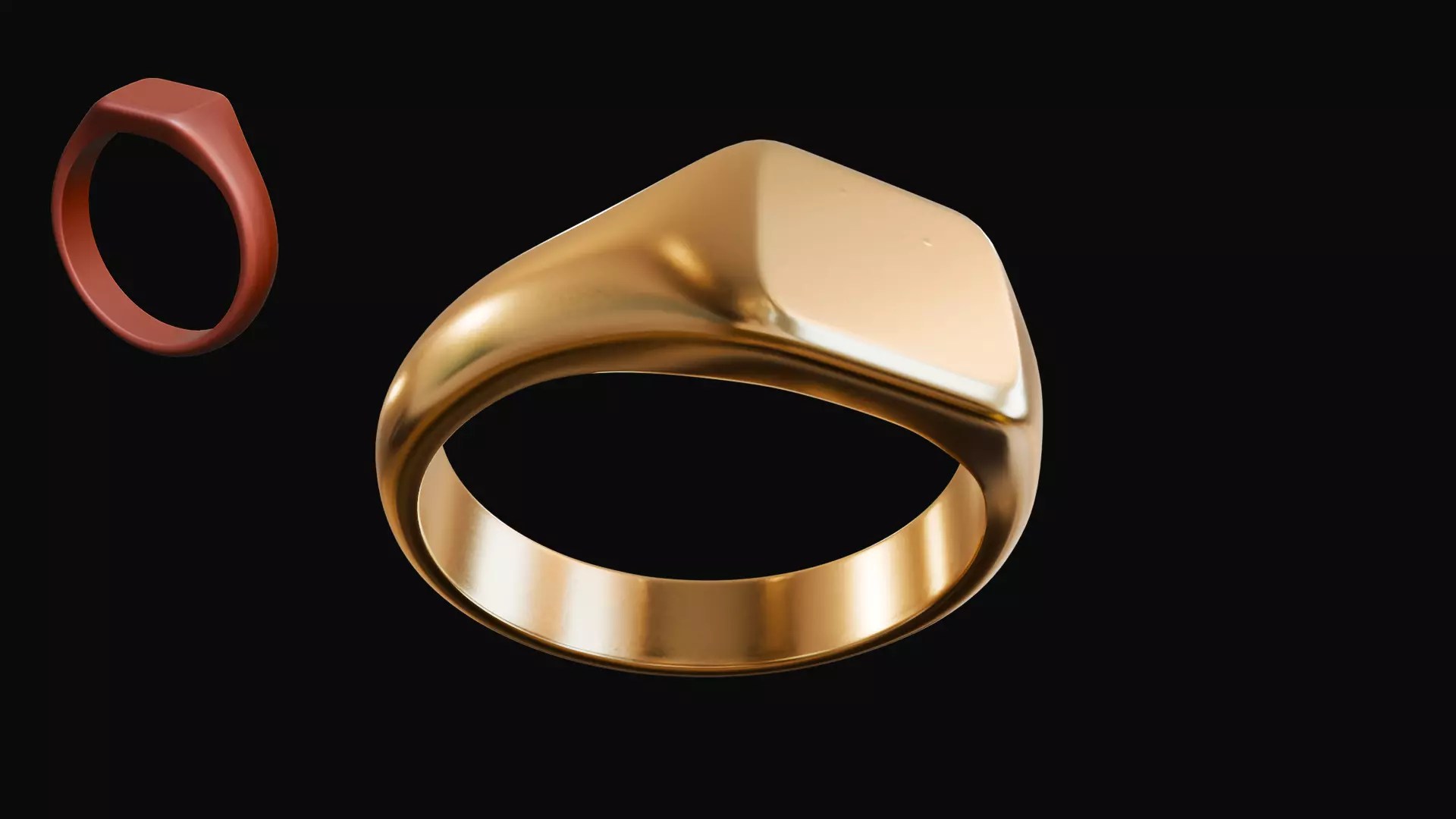 Pinky Ring 3D print model_0