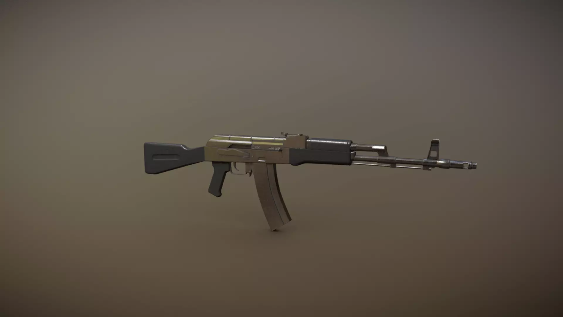 AR 2 Gun Low-poly 3D model