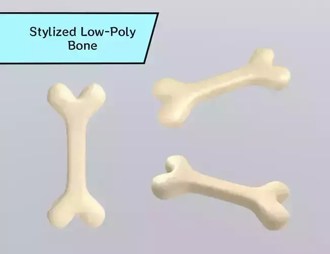 Stylized Low-Poly Bone Low-poly 3D model