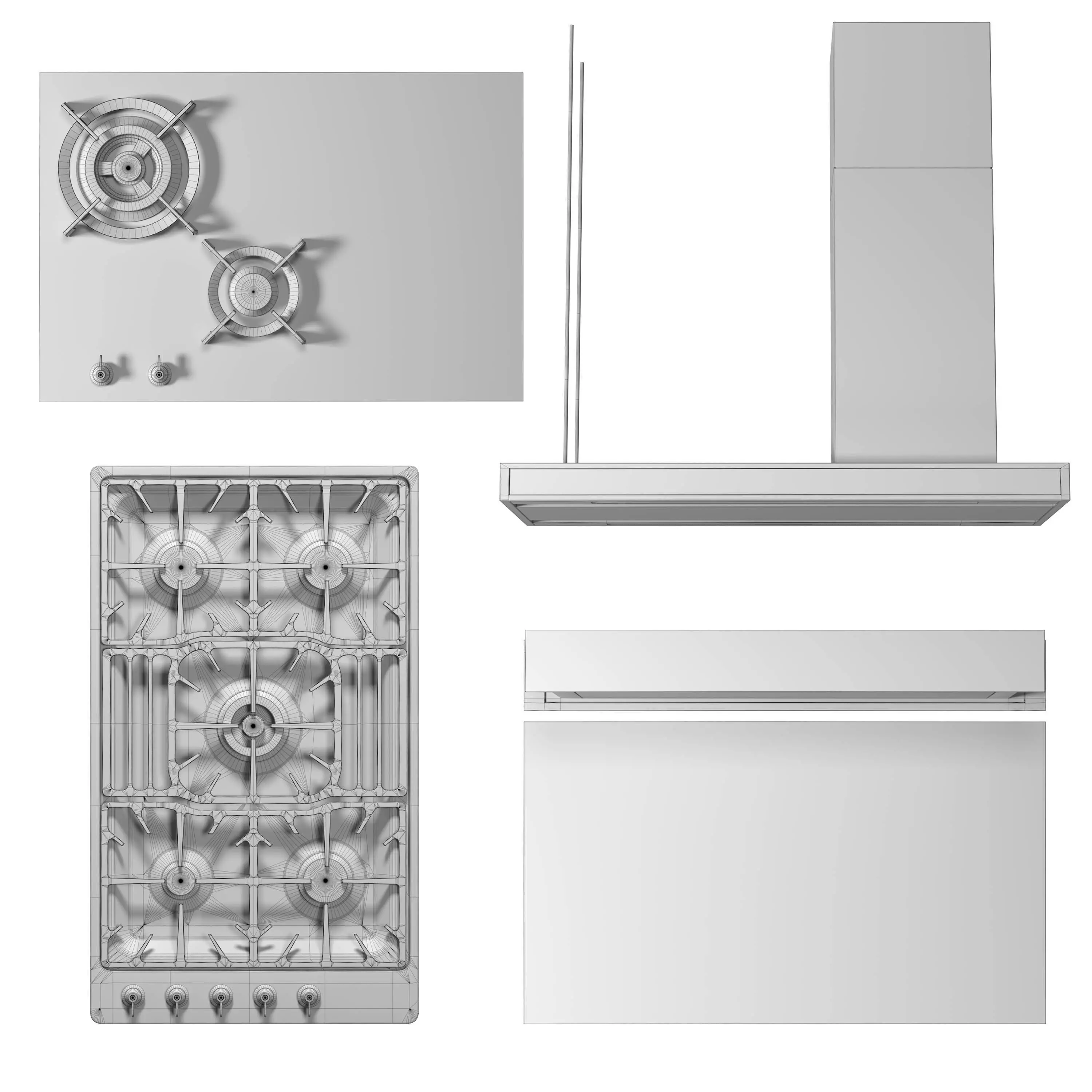 Smeg appliance set 3D model_6