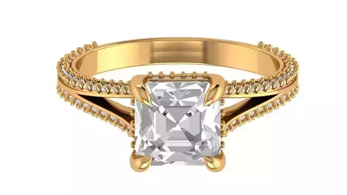 Asscher Engagement ring