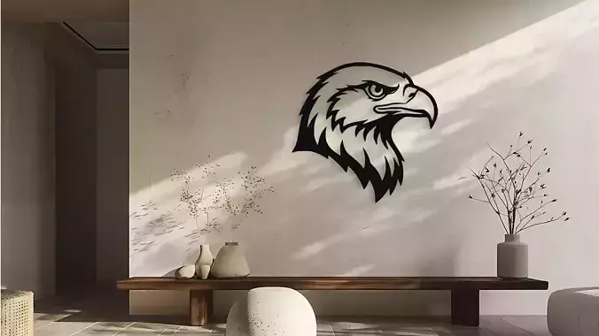 Eagle Head Wall Decor Art