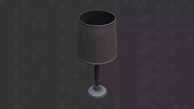 Vintage desk lamp with fabric shade