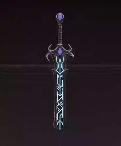 3D Model of Futuristic Sword