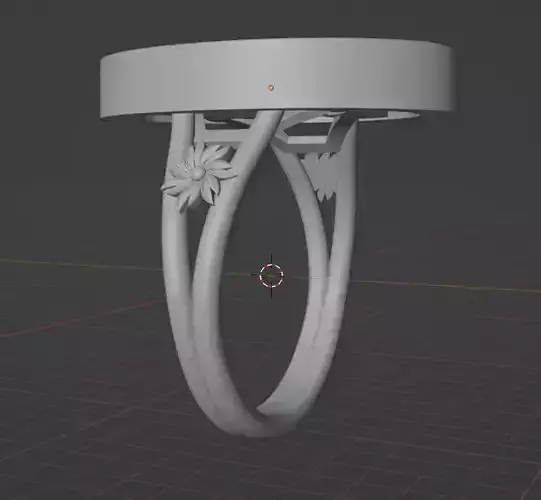 Ring Cabochon with flower