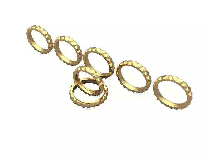 RING SOLID SOLITAIRE GEOMETRIC