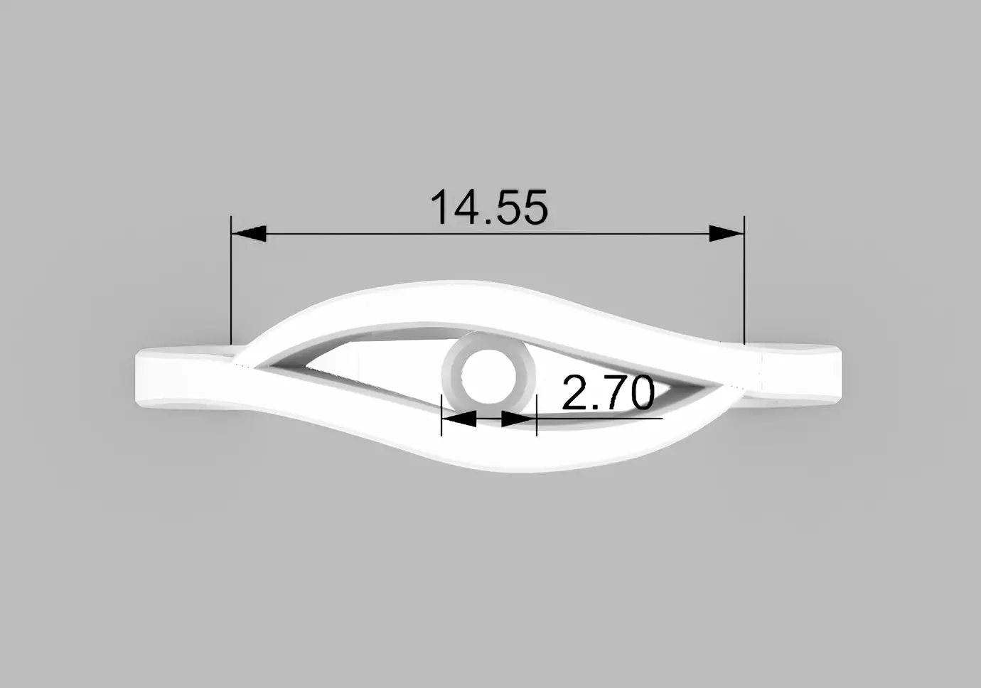 Minimalist Eye Ring Design 3D Model for Printing and Casting 3D print model_1