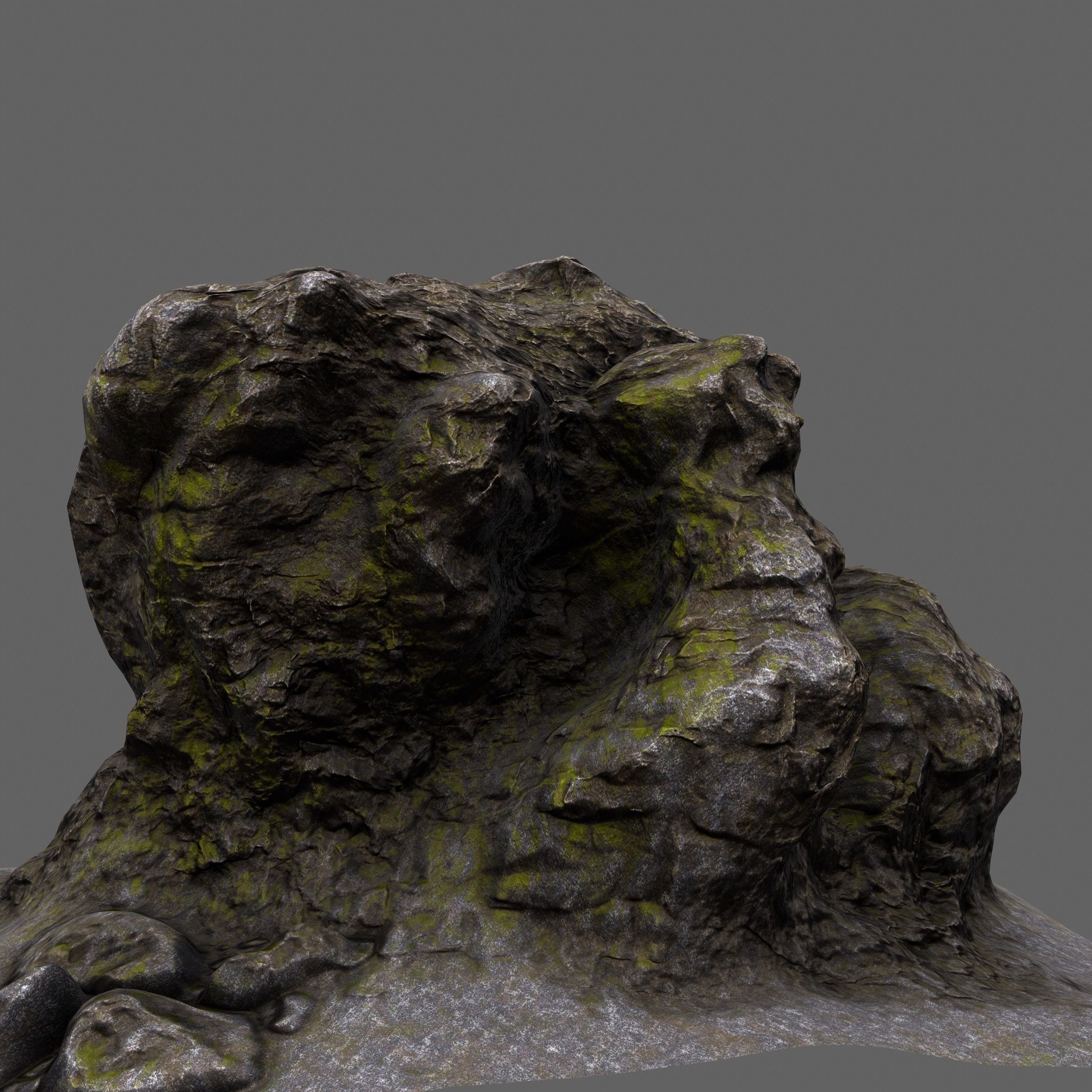 Rocks rock texture Low-poly 3D model_9