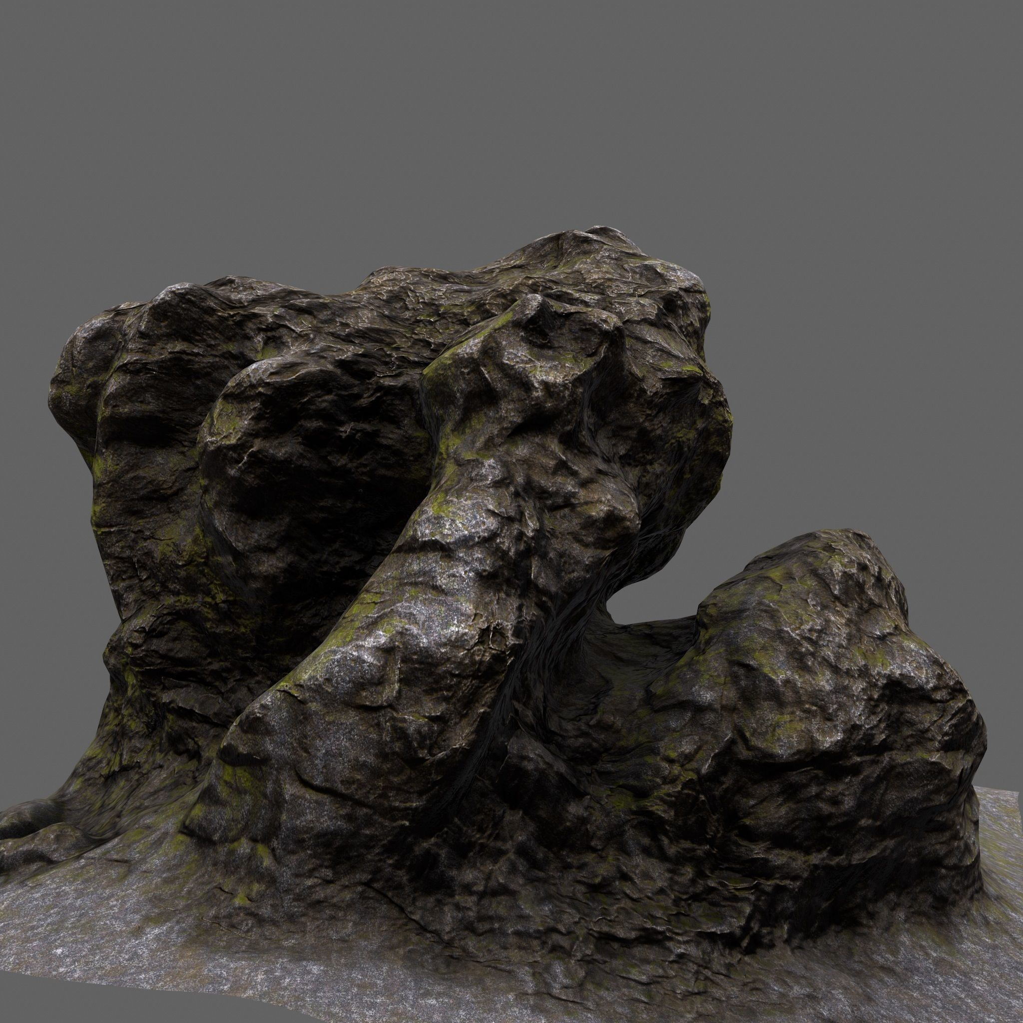 Rocks rock texture Low-poly 3D model_3