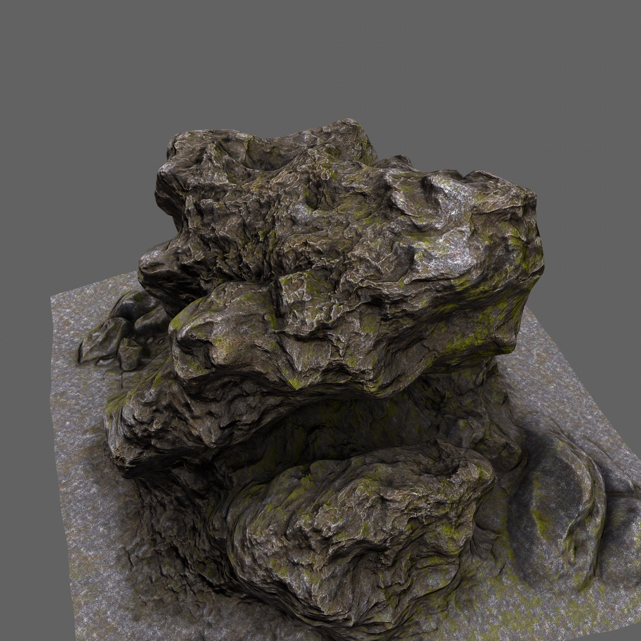 Rocks rock texture Low-poly 3D model_12