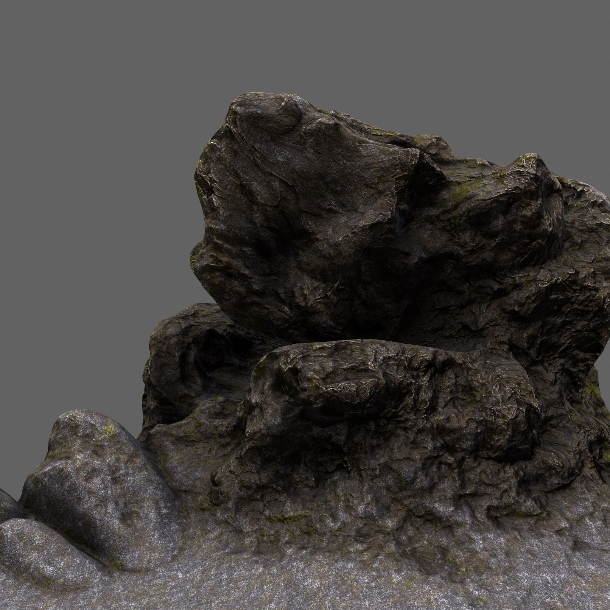 Rocks rock texture Low-poly 3D model_4