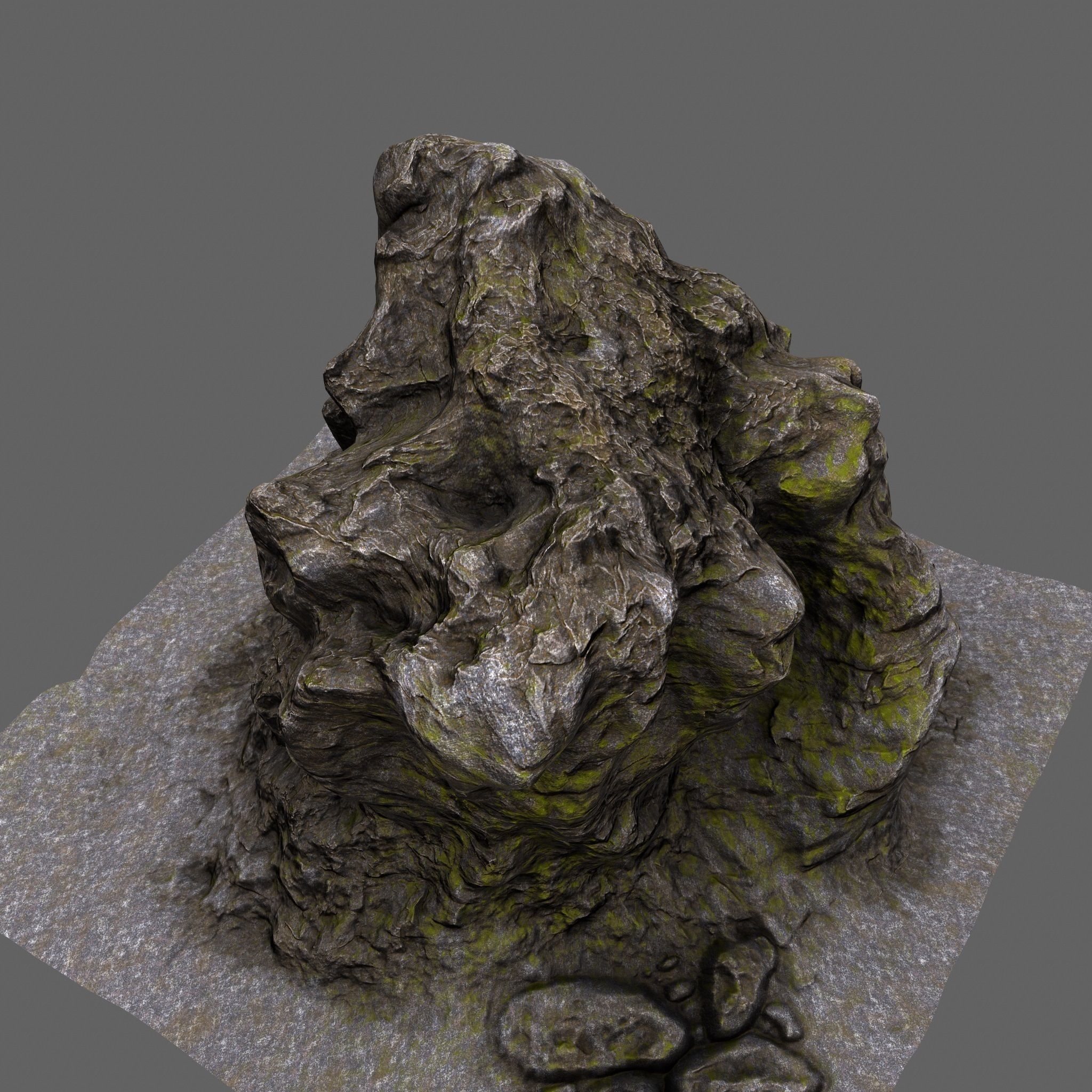 Rocks rock texture Low-poly 3D model_10