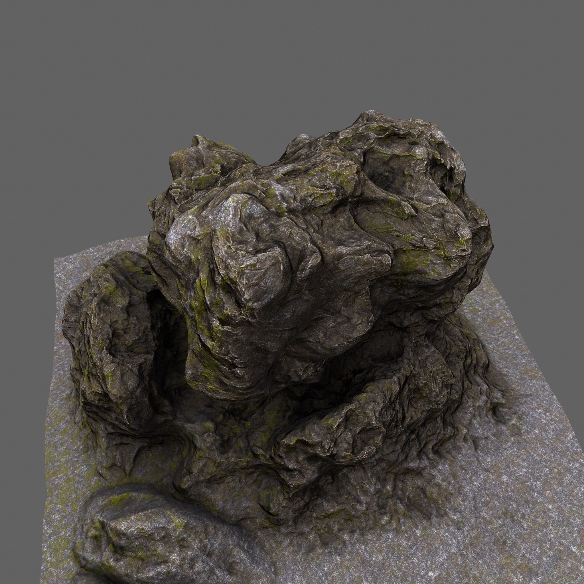 Rocks rock texture Low-poly 3D model_7