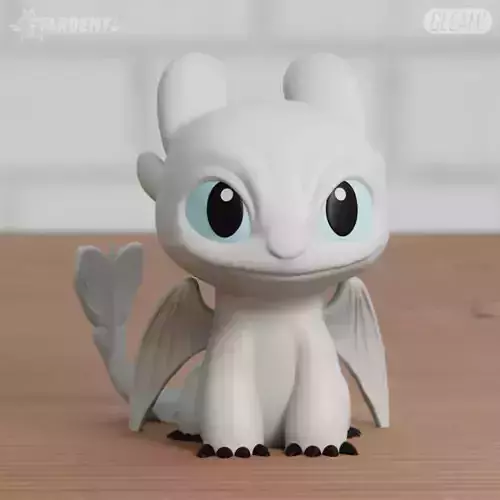 Light Fury Chibi 2 models Easy Print