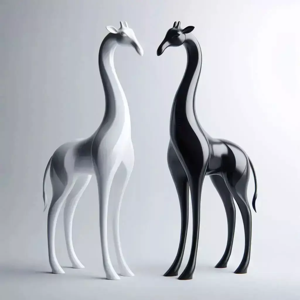 Stylized Minimalist Giraffe Sculptures 3D print model