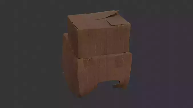 Worn Cardboard Box Stack