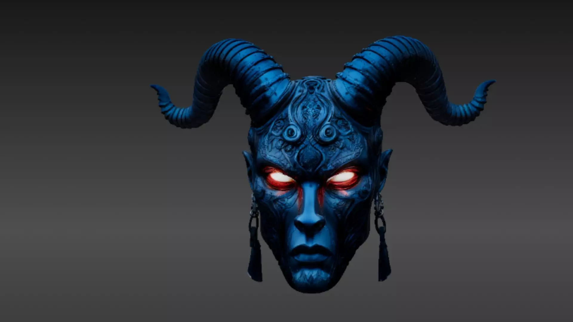 Mystic Horned Mask 3D Print Model Tribal Horned Helmet  3D model_16