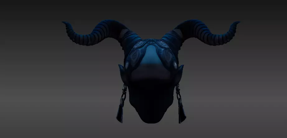 Mystic Horned Mask 3D Print Model Tribal Horned Helmet  3D model_9