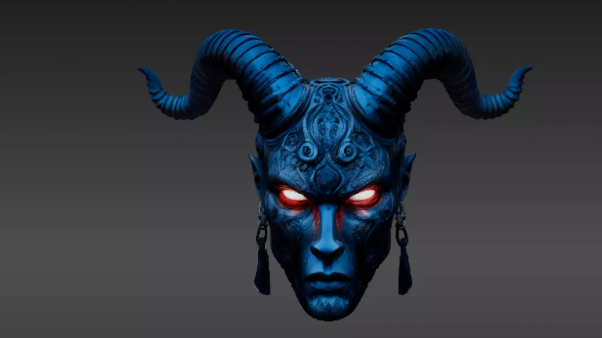 Mystic Horned Mask 3D Print Model Tribal Horned Helmet  3D model_15