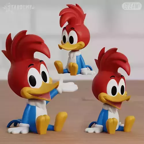 Woody Woodpecker Chibi 3 Models Easy print