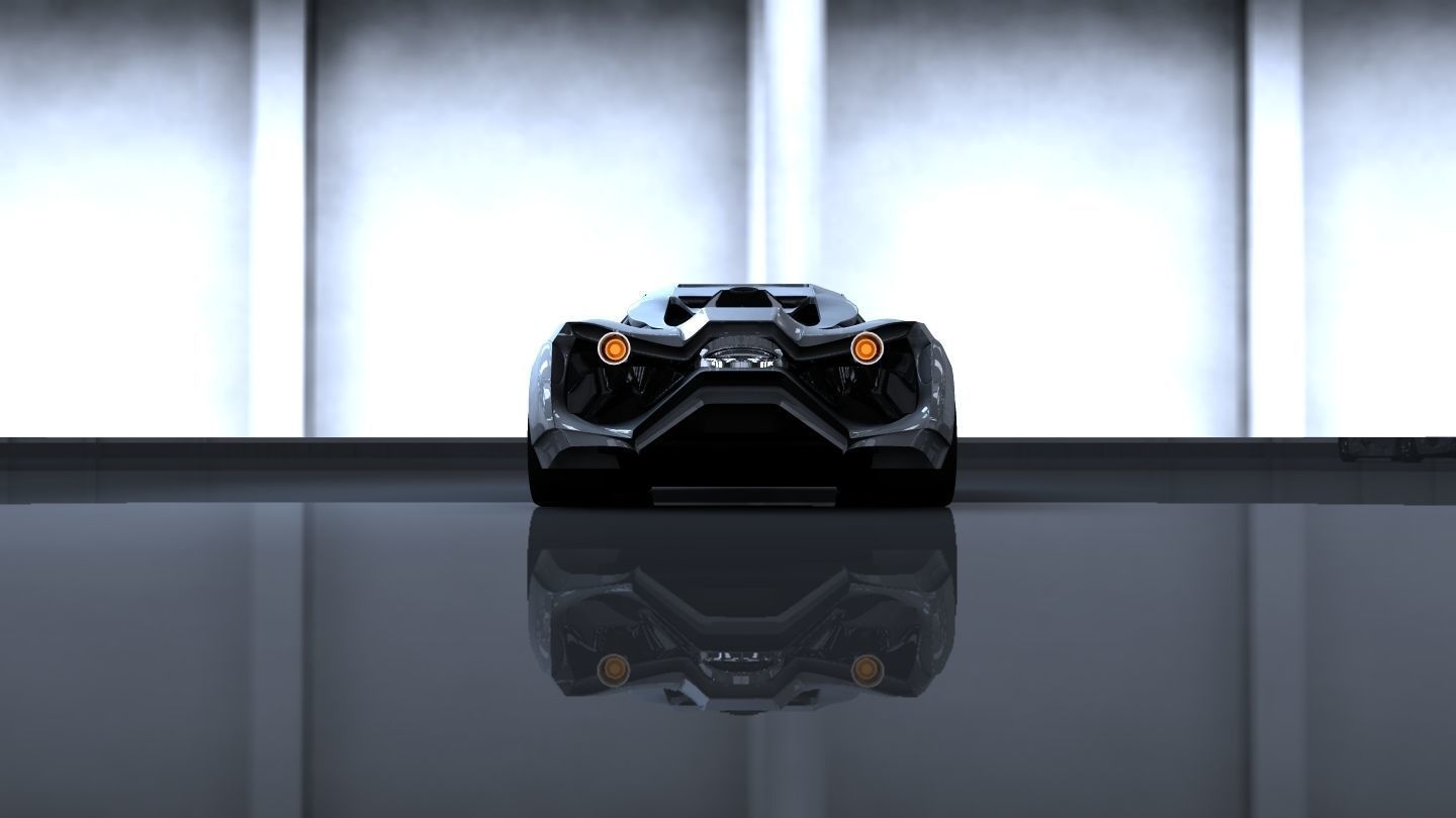 SpeedyFiberwheels futuristic sports car Free low-poly 3D model_3