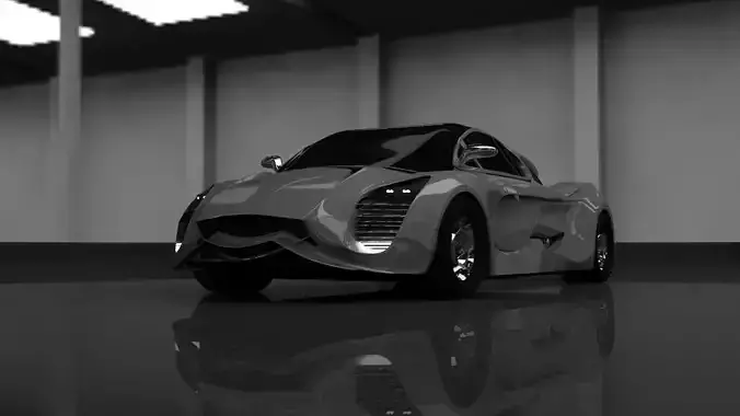 SpeedyFiberwheels futuristic sports car