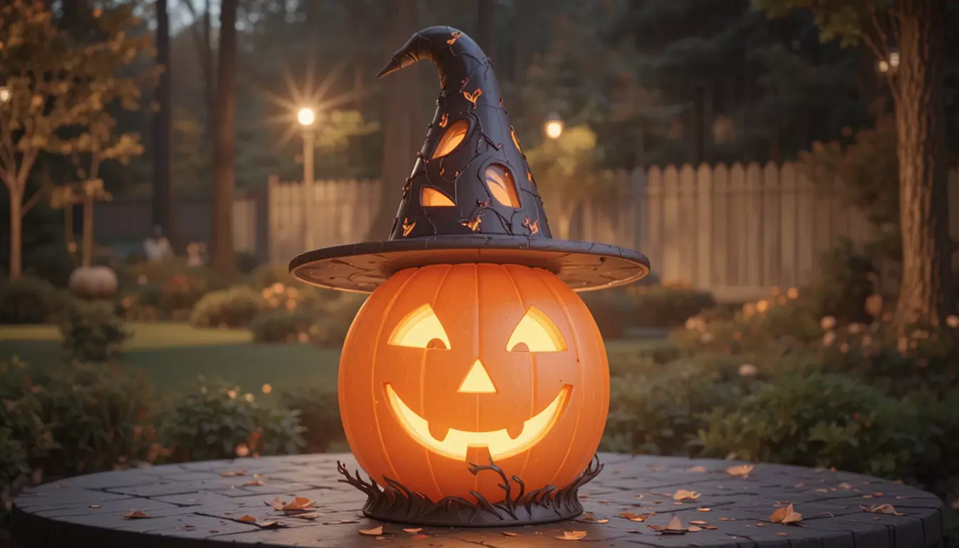 Pumpkin Witch Hat Lantern 3D Print Model Two Model Low And High  3D print model_0