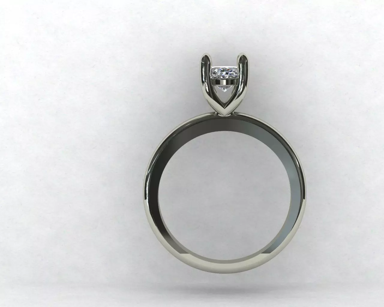 1 carat oval ring 3D print model_1