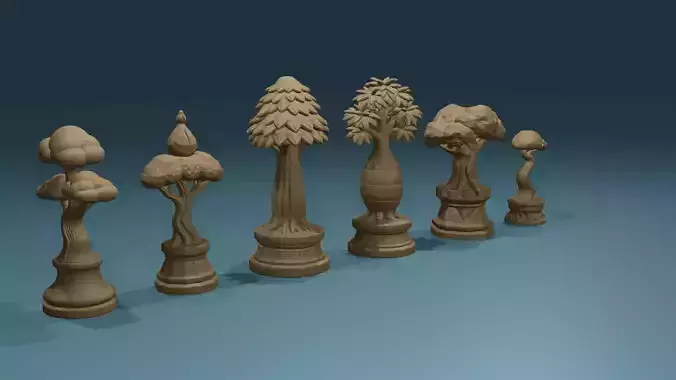 Tree chess set