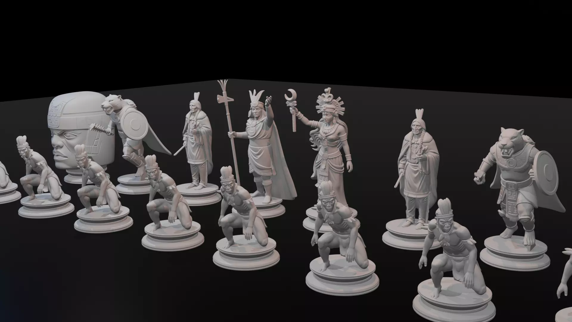 Natives american 3D print model_2