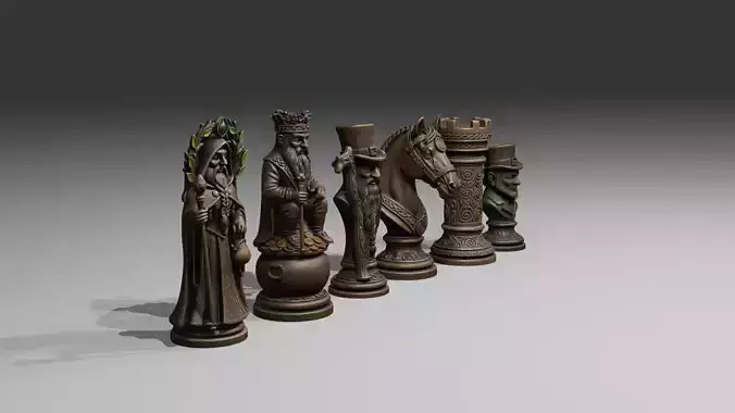 Leprechaun chess set
