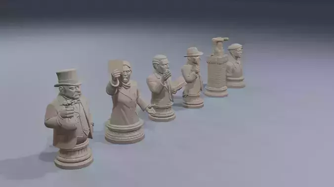 Industrial revolution chess set