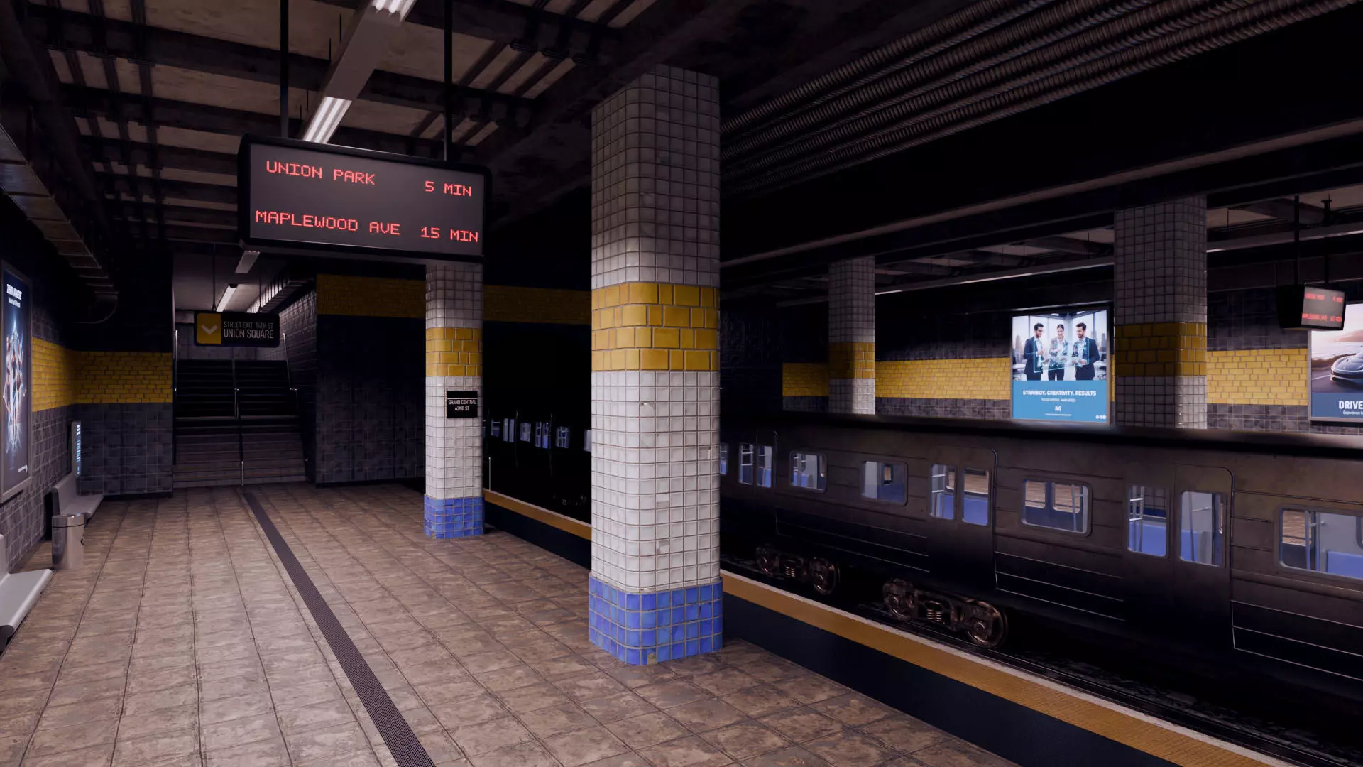 Underground Subway - Blender Scene 3D model_1