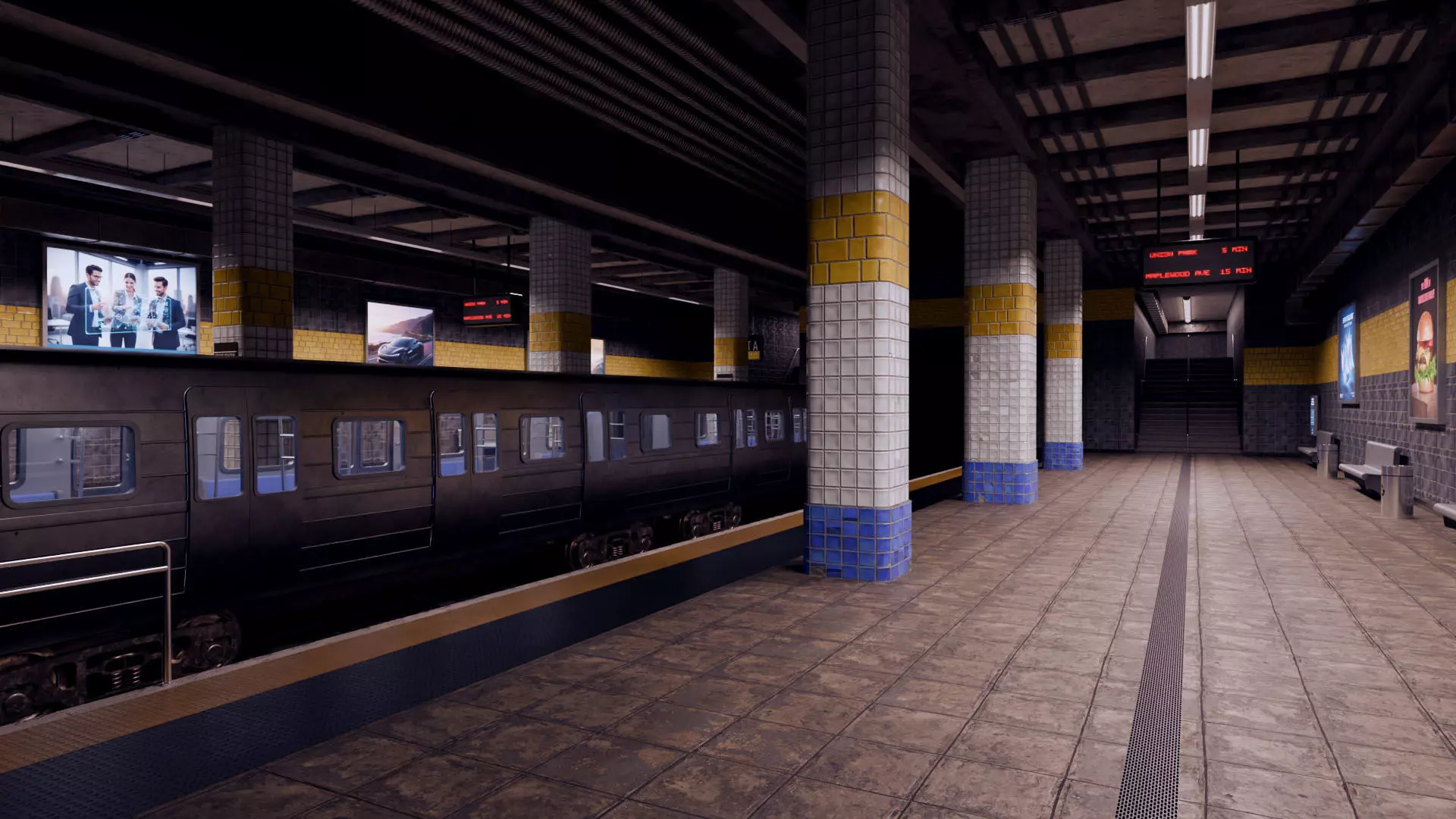 Underground Subway - Blender Scene 3D model_5