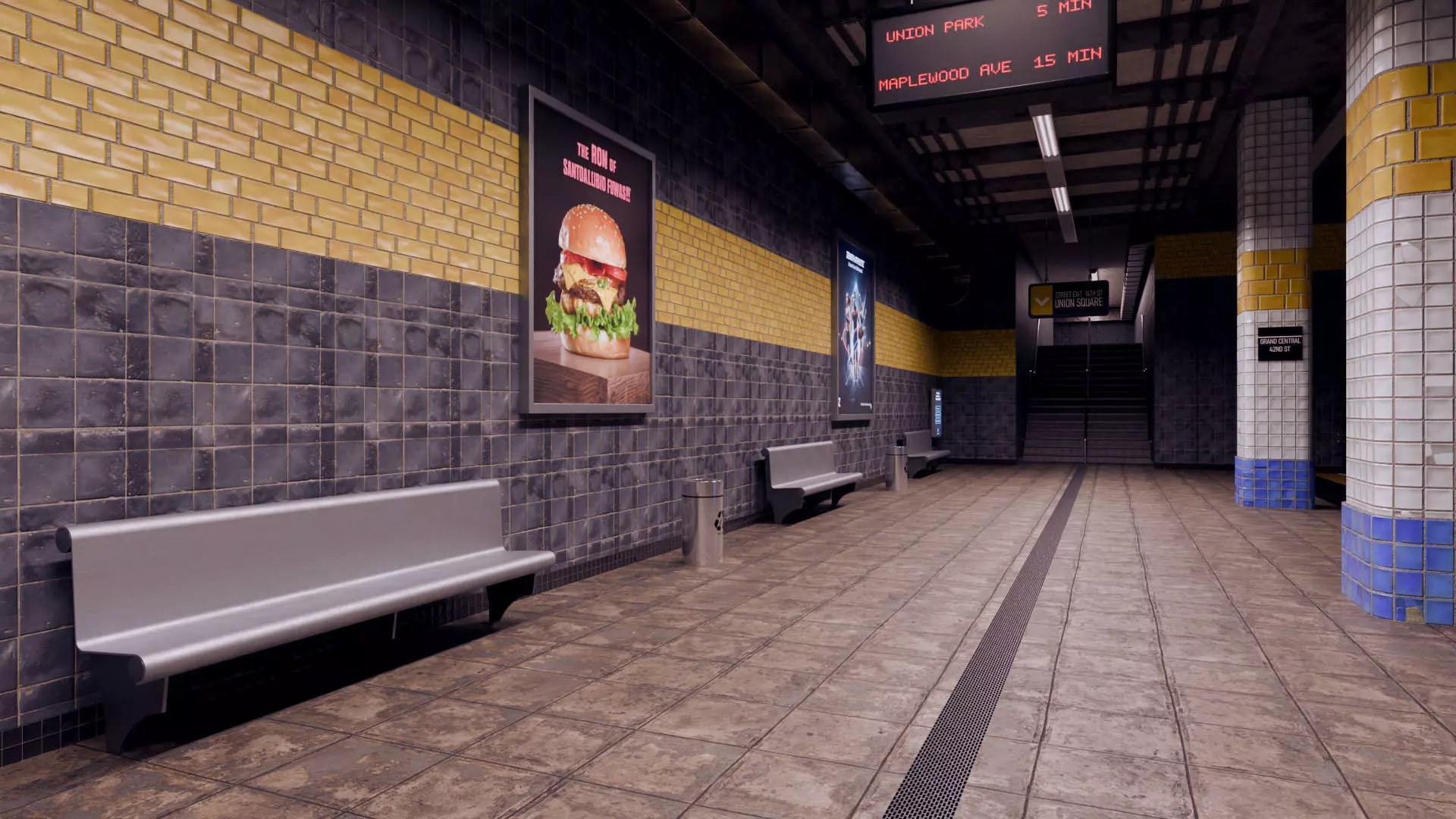 Underground Subway - Blender Scene 3D model_2
