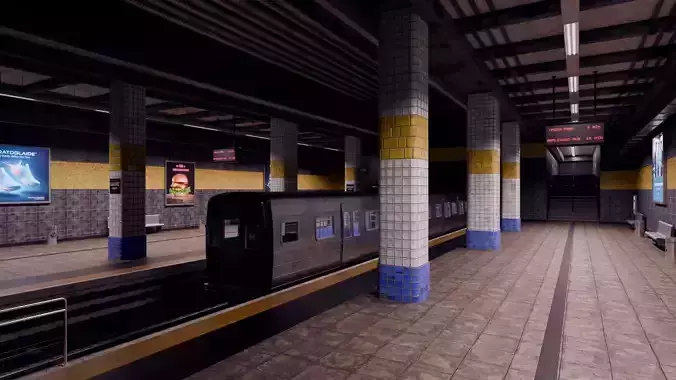 Underground Subway - Blender Scene