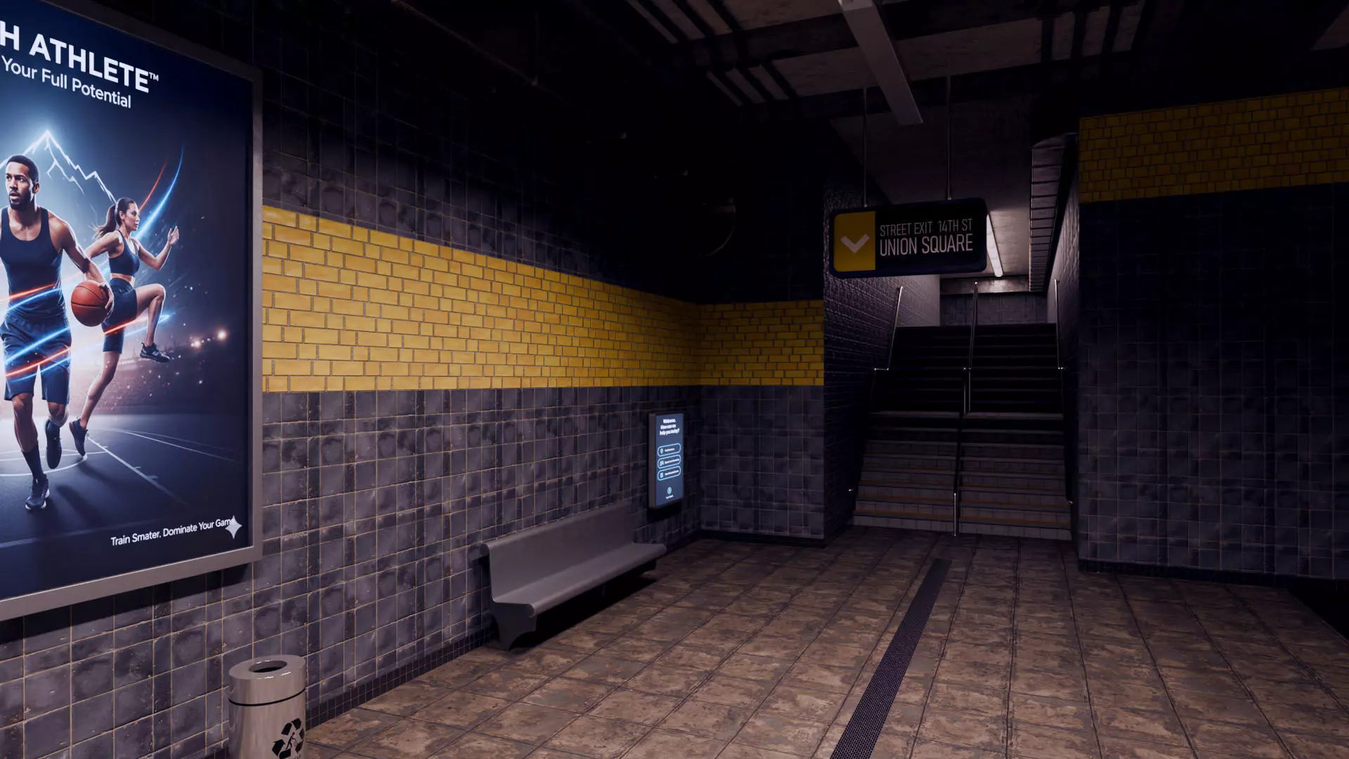 Underground Subway - Blender Scene 3D model_3