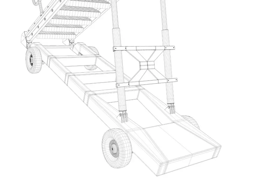 Passenger Steps 3D model_9